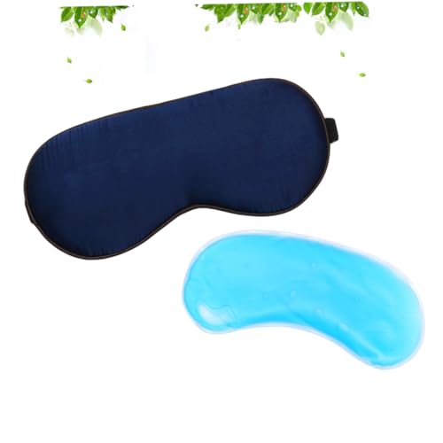 DECORNIJIA Eisbeutel-augenmaske Aus Seidenstoff Lichtundurchlässiger Patch Für Kalte Und Heiße Kompressen Wiederverwendbares Design Einheitsgröße Mit Elastischem Band von DECORNIJIA