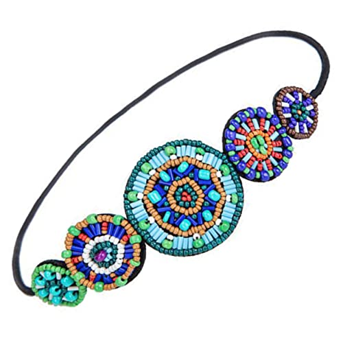 DECORNIJIA Elastisches Perlen Haarband Damen Vintage Stil Beaded Headband mit Guter Elastizität Leicht Eleganter Haarschmuck für Hochzeit Party Freizeit Vielseitig Kombinierbar von DECORNIJIA