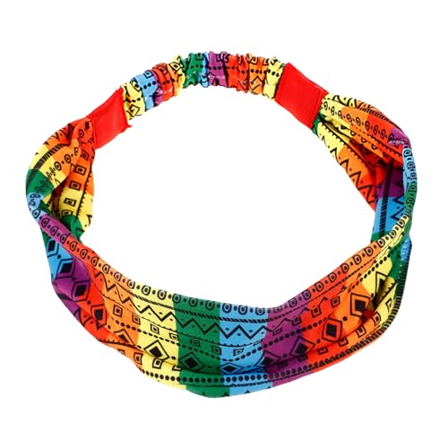 DECORNIJIA Elastisches Sport Stirnband mit Regenbogen Design Atmungsaktiv Schweißabsorbierend Schnell Trocknend Flexibel und Leicht für Yoga Fitness und Outdoor Training Unisex und von DECORNIJIA