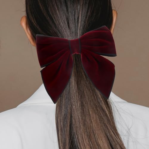DECORNIJIA Elegante Haarschleife Haarspange aus Weichem Samt Bowknot Design Rutschfestes Haaraccessoire für Damen und Mädchen Geeignet als Braut Haarschmuck für Festliche Anlässe Wie von DECORNIJIA