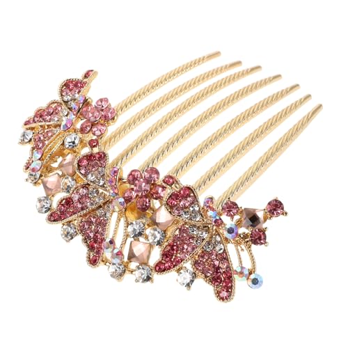 DECORNIJIA Eleganter Strass Haarkamm Schmetterling Design Stabiles Styling Accessoire für Frauen Mädchen Glitzernder Haarschmuck für Hochzeiten Partys Leichter Französischer Haarkamm für von DECORNIJIA
