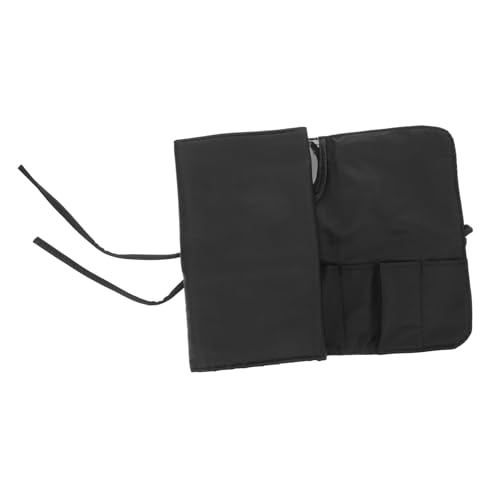 DECORNIJIA Faltbare Make up Pinsel Tasche Kosmetiktasche mit Fächern Tragbar Organizer für Frauen Reiseetui Kompakt Praktisch Schwarz von DECORNIJIA