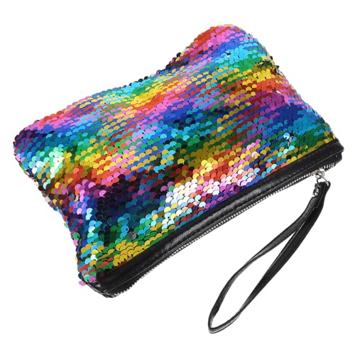 DECORNIJIA Fashion Kosmetiktasche Pailletten Farbwechsel Clutch Handtasche Kleine Schminktasche mit Reißverschluss Glänzende Kulturtasche Damen für Alltag und Reisen DECORNIJIA Fashion Kosmetiktasche Pailletten Farbwechsel Clutch Handtasche Kleine Schminktasche mit Reißverschluss Glänzende Kulturtasche Damen für Alltag und Reisen von DECORNIJIA