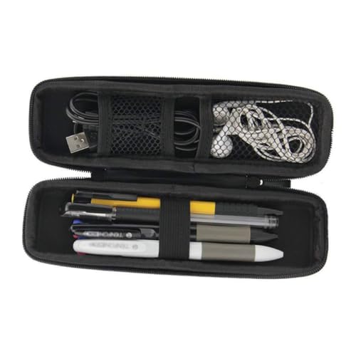 DECORNIJIA Multifunktionales Federmäppchen Plastik Schwarz Praktischer Organizer Für Schule Büro Und Zuhause Leicht Mit Reißverschluss Und Geschützten Fächern Für Stifte Und von DECORNIJIA