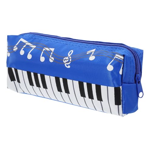 DECORNIJIA Federmäppchen Klaviertastatur Motiv aus Robustem Canvas Geräumig und Leicht zu Reinigen für Schüler und Lehrer zur Praktischen Aufbewahrung von Stiften und Schreibwaren von DECORNIJIA