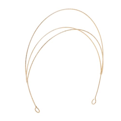 DECORNIJIA Feenkrone Festival Band Party Schüttgut für Damen Kopfschmuck DIY-Kopfbedeckung Engelskrone Haarschmuck Praktische Kopfbedeckung Kostüm Kopfbedeckung Dame Haarschmuck Metall Golden von DECORNIJIA