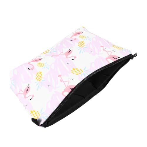 DECORNIJIA Flamingo Kosmetiktasche Damen Schminktasche Handtasche Leicht Tragbar Langlebig Reise Kulturbeutel Makeup Pouch für Unterwegs und Zuhause Geeignet von DECORNIJIA