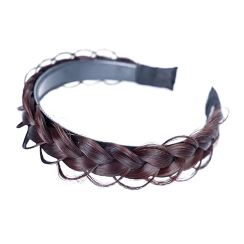 DECORNIJIA Geflochtenes Synthetisches Haarband Damen Leichtes Hitzebeständiges Stirnband mit Breiter Zopfoptik Komfortabel und Elegant für Alltag und Sport Modisches Haaraccessoire in von DECORNIJIA