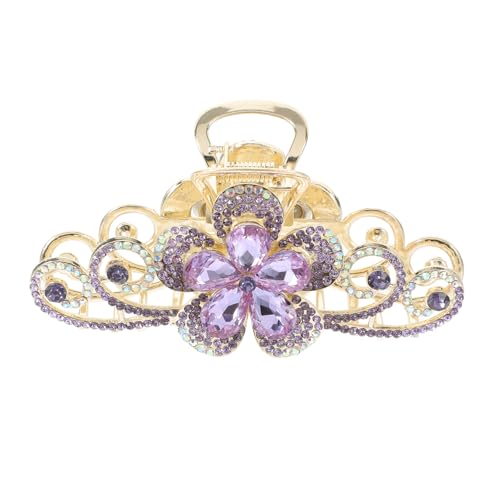 DECORNIJIA Große Haarklammer Mit Strass Robuste Haarspange Aus Legierung Für Elegante Hochsteckfrisuren Und Lässige Zöpfe Rutschfester Haarklammer Für Frauen Und Mädchen von DECORNIJIA