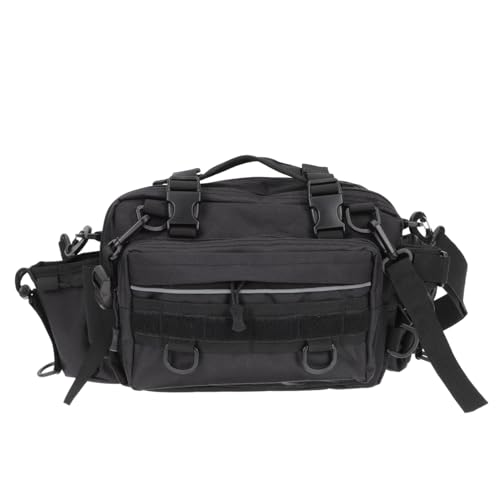 DECORNIJIA Große Kapazität Oxford Cloth Angeltasche mit Mehreren Fächern Wasserabweisend Strapazierfähig Outdoor Rucksack für Herren Camping Angelzubehör Sling Bag von DECORNIJIA