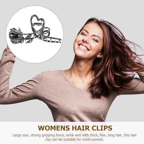 DECORNIJIA Großer Haarklauen clip aus Langlebigem Metall mit Rosenmotiv Fester Griff für Dickes Langes Haar Leichtes Elegantes Haaraccessoire für Frauen und Teenager Praktischer Haarschmuck von DECORNIJIA