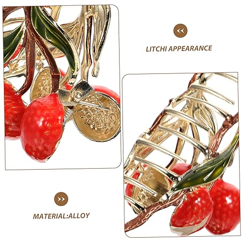 DECORNIJIA Großer Litchi Haarclip Damen Haarklammer aus Stabilem Legierungs Material Schmerzfrei Modischer Haarschmuck mit Design für Alltag Partys Hochzeit und Make Up Geeignet von DECORNIJIA