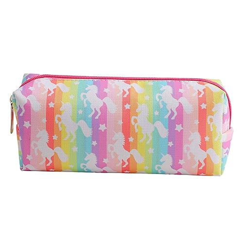 DECORNIJIA Federmäppchen Mit Einhorn Aufdruck Für Kinder Große Bleistift Tasche Mit Reißverschluss Tragbare Schreibwaren Aufbewahrung Für Schule Leicht Und Langlebig Für Teenager von DECORNIJIA