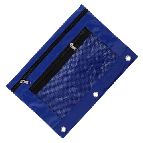 DECORNIJIA Großes Federmäppchen Ring ordnerfunktion Transparenter Mesh Fenster Robustem Oxford Reißverschluss Praktische Aufbewahrung für Stifte und Schreibwaren für Schule und Büro von DECORNIJIA