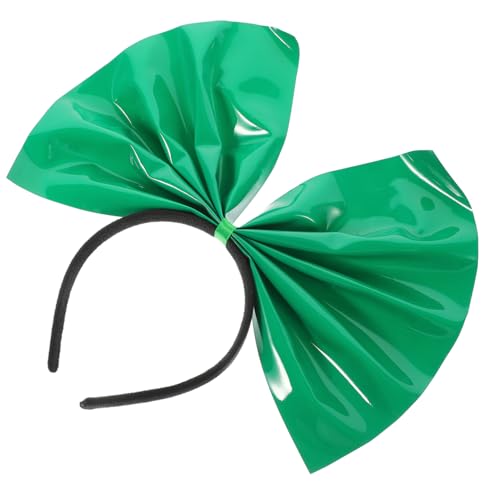 DECORNIJIA Großes Schleifen haarband Damen Stabiles Dehnbares Haaraccessoire mit Auffälliger Grüner Schleife Bequemes Stirnband zur Haarfixierung Modischer Party kopfschmuck für Damen von DECORNIJIA