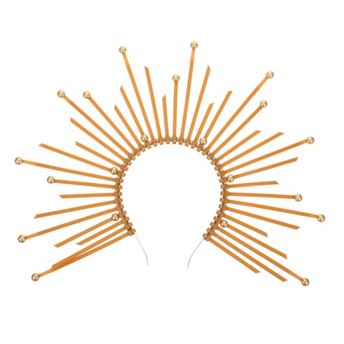 DECORNIJIA Haarband Goldfarbene Krone Haarschmuck Leichtes Stirnband Für Frauen Mädchen Party Hochzeit Fotorequisite Festliche Kopfbedeckung von DECORNIJIA
