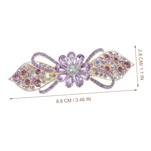 DECORNIJIA Haarklammer Damen mit Strasssteinen Robuste Metall Haarspange für Dickes Haar Federnder Haarklammer Halter Modischer Haarschmuck für Alltag Party und Büro von DECORNIJIA