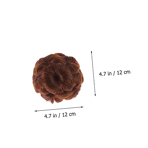 DECORNIJIA Haarklammer Dutt Clip mit Blumen Design Synthetischer Haarteil zum Fixieren und Volumen Geben Langlebiger Klammer für Damen Leichter Braunton Einfach zu Verwenden Modischer von DECORNIJIA