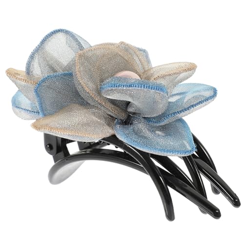 DECORNIJIA Haarklammer mit Seidenblumen Entenbill Clip für Dickes und Rutschfester Styling Haarklammer Modisches Haaraccessoire für Damen Praktischer Ganztägig von DECORNIJIA
