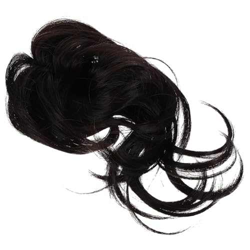 DECORNIJIA Haarverlängerung Klammer Echthaar Clip Haarteil Dutt Haarklammer Damen Natürliches Aussehen Leicht Tragbar Für Party Hochzeit Alltag von DECORNIJIA