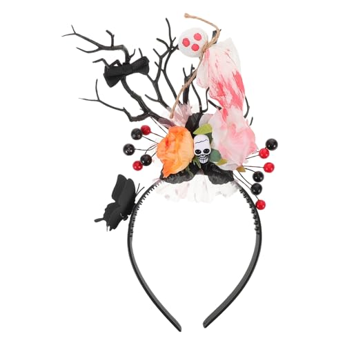 DECORNIJIA Halloween Haarreif mit Hirschgeweih und Leichter Vielseitiger Kopfschmuck für Cosplay Party Karneval und Day Of The Dead Bequemer Sitz Schwarzes Accessoire von DECORNIJIA