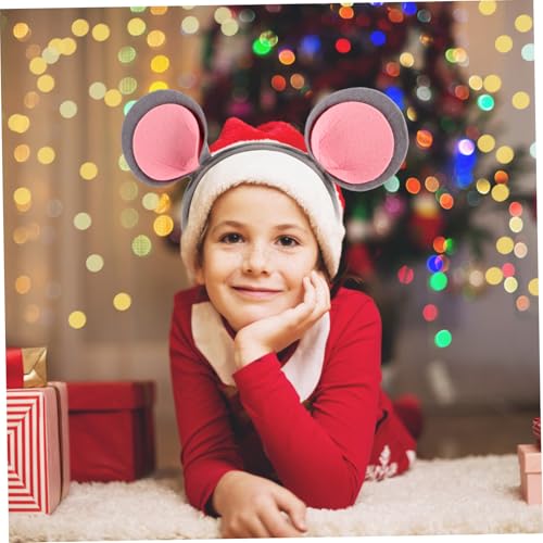 DECORNIJIA Halloween Maus Ohren Haarreif aus Weichem Filz Niedliches Maus Kostüm Zubehör für Damen und Erwachsene Bequemes Tier Cosplay Stirnband für Party Karneval und Maskerade von DECORNIJIA