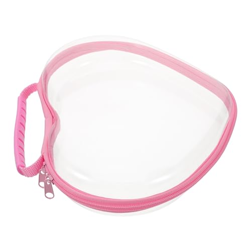 DECORNIJIA Herzförmige Mittelgroße Reise-Kosmetiktasche mit Hartschale Reißfestem Reißverschluss Multifunktionalem Organizer für Toilettenartikel und Make-up für Frauen und Mädchen von DECORNIJIA