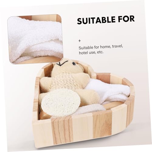 DECORNIJIA Herzförmiges Badezubehör Set Rubbing Bathing Set Kleine Indoor Badutensilien Hautpflege Geschenkset für Frauen Wellness Weihnachtsgeschenk Freundin von DECORNIJIA