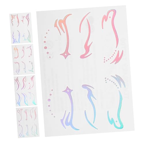 DECORNIJIA 5blätter Holografische Eyeliner Aufkleber Augen-make-up Tattoos Für Halloween Karneval Und Musikfestivals Wasserfest Einfach Anzuwenden Für Anfänger von DECORNIJIA