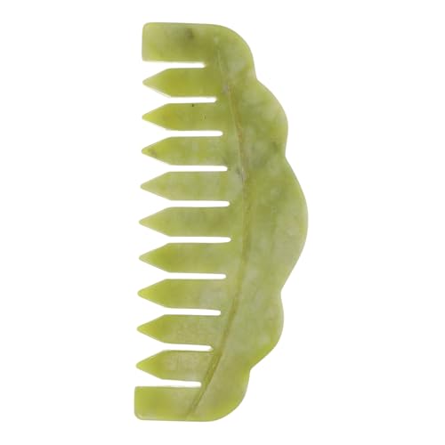 DECORNIJIA Jade Haarmassagekamm für Damen Leichtes Grünes Haarschneide Tool Fördert Durchblutung Kompakt und Handlich Geeignet für Langes Dickes Haar Nass oder Trocken Glatte Oberfläche von DECORNIJIA