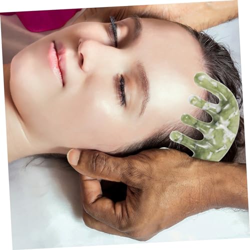DECORNIJIA Jadekamm Grün Fengyu Kleine Zahnkämme Sanfte Kopfhautmassage Glatte Oberfläche Langlebiger Haarkamm für Frauen Entspannende Massage für Verschiedene Anlässe von DECORNIJIA
