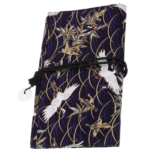 DECORNIJIA Japanischer Stil Schminkpinsel Aufbewahrungsrolle Fächer Blau Weißer Kosmetiktasche Tragbare Make Up Pinsel Tasche Organizer für Lippenstift und Foundation mit Strapazierfähigem von DECORNIJIA