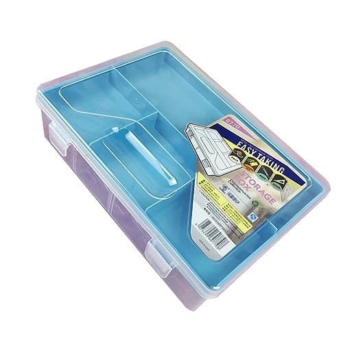 DECORNIJIA Doppelschichtige Aufbewahrungsbox Für Stifte Große Kapazität Multifunktional Blau Praktischer Organizer Für Kunst Und Schreibutensilien Für Büro Und Schule von DECORNIJIA