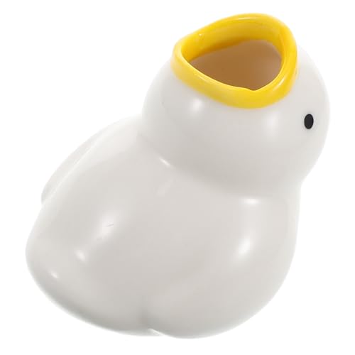 DECORNIJIA Modischer Zahnbürstenhalter Kleine Ente Keramischer Organizer Für Badezimmer Niedlicher Tier-zahnbürstenständer Für Waschtisch Praktisches Badezimmerzubehör Für Erwachsene von DECORNIJIA