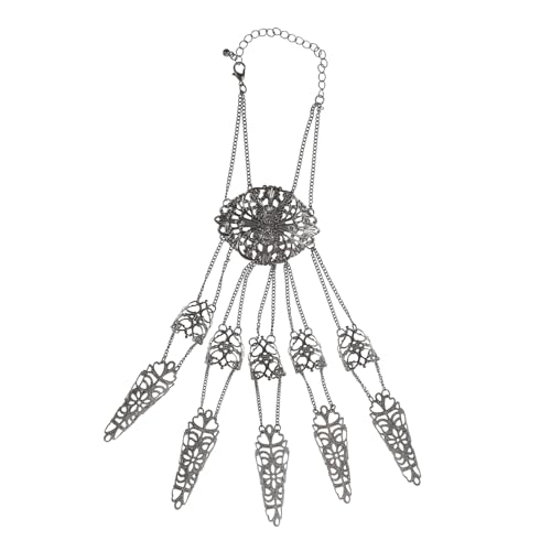 DECORNIJIA Kettenarmband Mit Fingernagelkrallen Für Frauen Gothic Handkette Aus Metall Armband-handschmuck Für Partys Und Besondere Anlässe Ägyptischer Schmuck Mit Nagelkralle Zigeunerarmband von DECORNIJIA