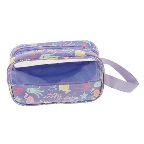 DECORNIJIA Kosmetiktasche Aus Große Transparente Make-up Tasche Mit Tragegriff Für Reisen Kleine Kosmetik-Organizer Für Flugreisen Pflege Und Beautyprodukte Unterwasserdesign von DECORNIJIA