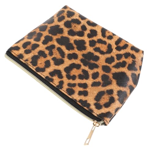 DECORNIJIA Kosmetiktasche Leopardenmuster Großes Fassungsvermögen Zipper Makeup Bag für Damen Tragbare Multifunktionale Kosmetiktasche Reise Toiletry Bag Handtasche von DECORNIJIA