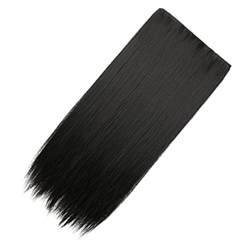 DECORNIJIA Kunsthaar Haarverlängerungen Lang Glatt Clip in Haarverlängerung Für Damen Frisur Accessoire Falsches Haar Für Frauen von DECORNIJIA