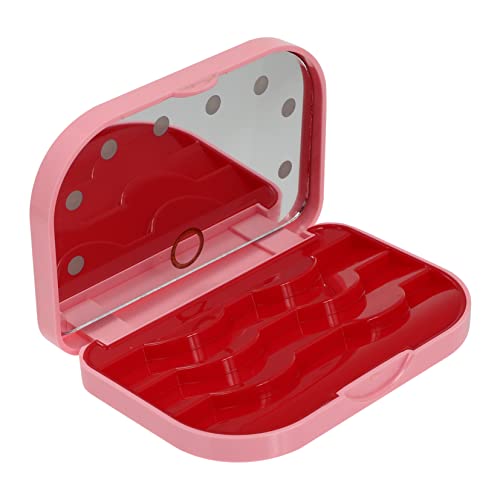 DECORNIJIA LED Wimpern Organizer mit Spiegel und Beleuchtung Praktische Wimpern Verpackungsbox für Kosmetiktasche für Unterwegs von DECORNIJIA