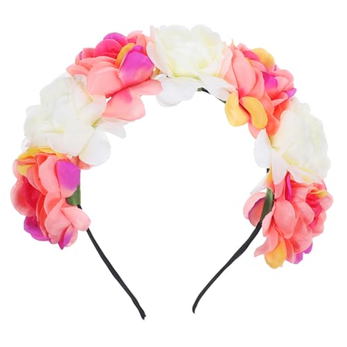 DECORNIJIA Leichtes Buntes Weihnachts Haarband mit Floraler Stoffrose Festlicher Haarschmuck für Damen Geeignet für Karneval Maskenball und Weihnachtsfeier Stilvolle Kopfbedeckung von DECORNIJIA