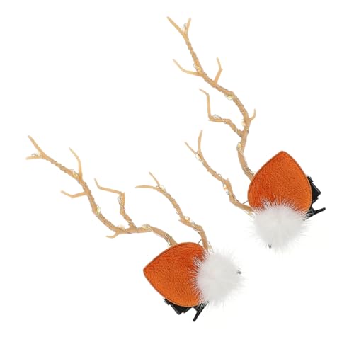 DECORNIJIA Leuchtende Hirschgeweih Haarspangen Weihnachten Elch Geweih Haarschmuck Erwachsene Festliche Weihnachtsdeko Zubehör Cosplay Accessoire von DECORNIJIA
