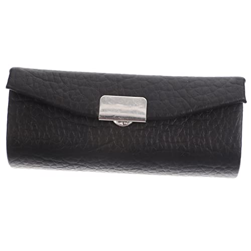 DECORNIJIA Lippenstift Etui Mit Spiegel Tragbarer Lippenstifthalter in Schwarz Leder-Optik Eleganter Aufbewahrungscontainer Für Lippenstifte Für Damen Und Reisen Kompakt Und Praktisch von DECORNIJIA