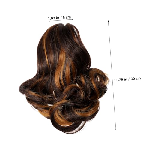 DECORNIJIA Lockere Lockige Ponytail Haarverlängerung mit Klammer Synthetische Clip Extensions für Frauen Langes Voluminöses Haarteil Nahtlos Natürlich Wiederverwendbar Fester Sitz von DECORNIJIA