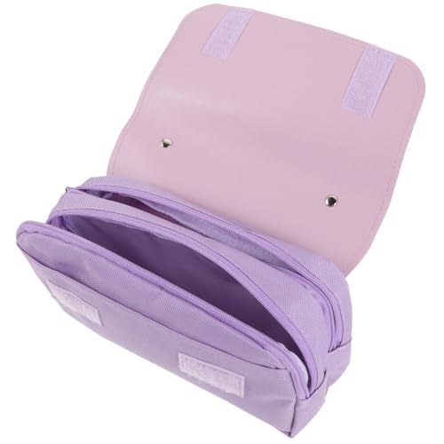 DECORNIJIA Mäppchen Bleistift Tasche Halter Make-up-Pinseletui stifte aufbewahrung Stift aufbewahrung stifteetui kalemlik Stiftetui zum Stressabbau tragbares Stiftetui Segeltuch Violett von DECORNIJIA