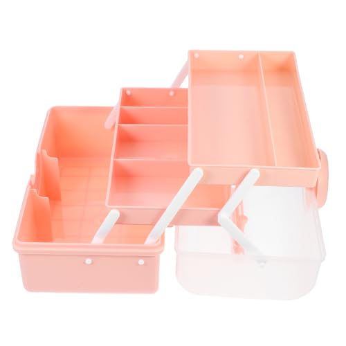 DECORNIJIA Make Up Organizer mit Staubschutz Großer Kosmetik Aufbewahrungsbox für Lippenstift Pinsel Skincare Desktop Multifunktionale Reise Box Rosa von DECORNIJIA