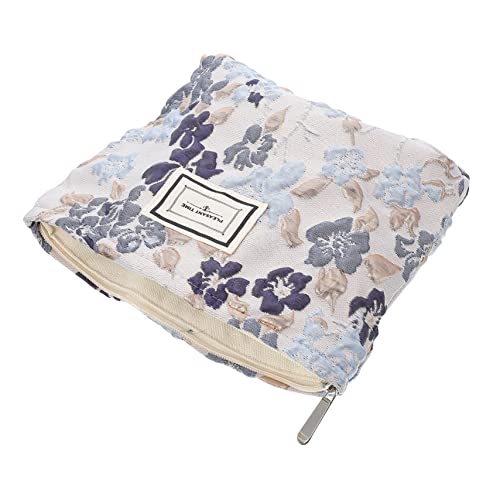 DECORNIJIA Make up Tasche Mit Blumenmuster Tragbare Kosmetiktasche Für Reisen Große Reisekosmetiktasche Rissfest Und Leicht Zu Reinigen Handtasche Für Damen Und Mädchen von DECORNIJIA