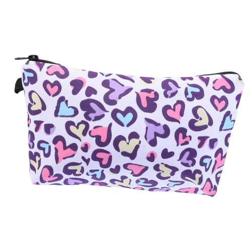 DECORNIJIA Makeup Tasche Damen Leopard Muster Kosmetiktasche Reise Schminktasche Multifunktional Tragbar für Mädchen Frauen von DECORNIJIA