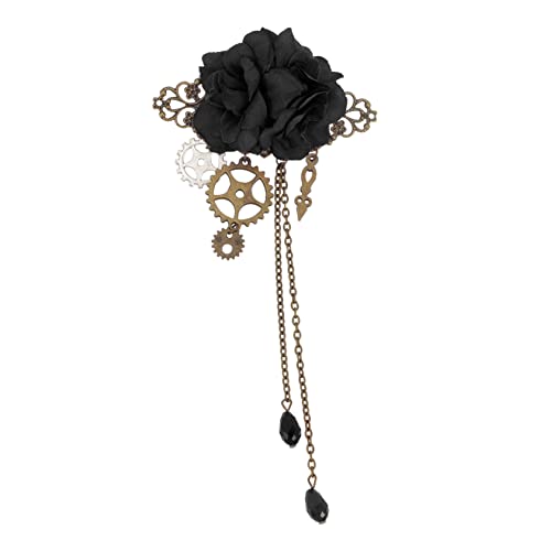 DECORNIJIA Mechanische Haarzubehör Gothic Zahnrad Rosen Haarspange Accessoires Für Mädchen Haarschmuck Für Partys Cosplay von DECORNIJIA