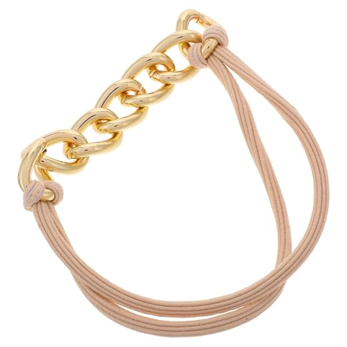 DECORNIJIA Metallkette Gummiband Krawatte Frauen Pferdeschwanzhalter Kette Haarbänder Dickes Metall Haararmband Frau Frauen Haargummis Elastische Haarseile Metall Haarseile Handgelenkring von DECORNIJIA