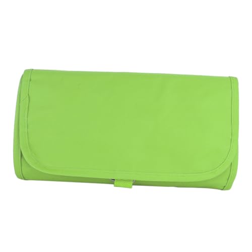 DECORNIJIA Multifunktionale Faltbare Kosmetiktasche aus Canvas mit Haken Großer Stauraum Praktischer Reise Kulturbeutel zum Aufhängen für Frauen und Mädchen Leicht und Langlebig Hellgrün von DECORNIJIA